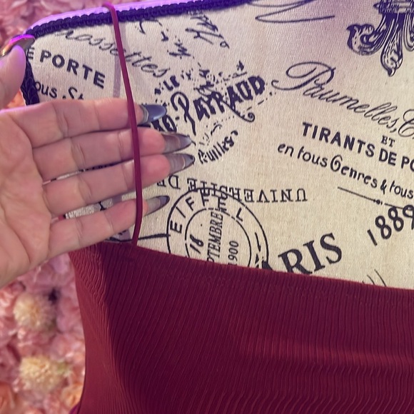 Paperoc Burgundy Halter & Skirt Set - Picture 8 of 14